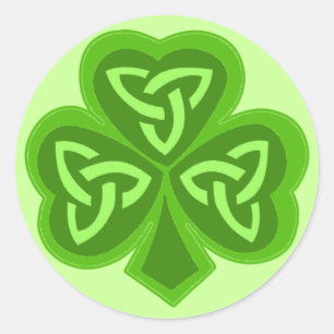 Celtic Shamrock Saint Patrick's Day Classic Round Sticker