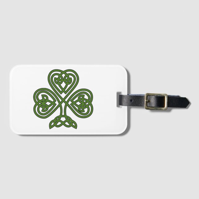 Celtic Shamrock - St Patricks Day Luggage Tag (Front Horizontal)