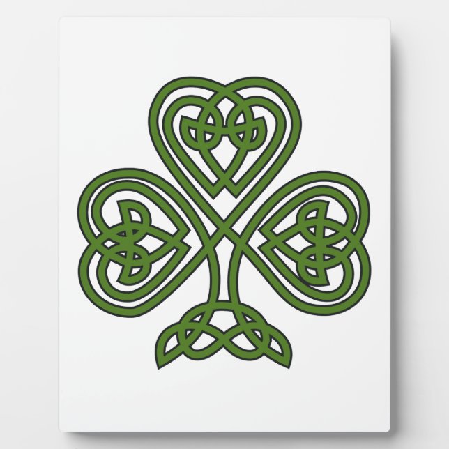 Celtic Shamrock - St Patricks Day Plaque (Front)