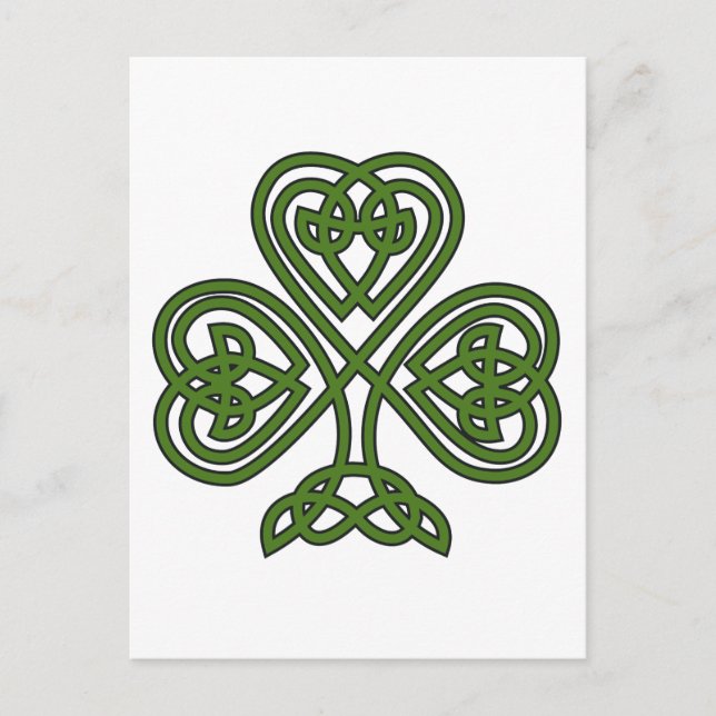Celtic Shamrock - St Patricks Day Postcard (Front)