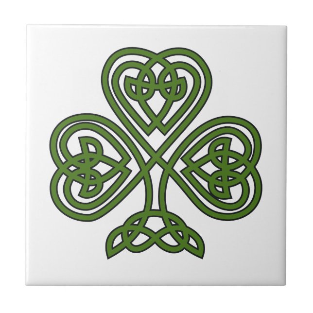 Celtic Shamrock - St Patricks Day Tile (Front)