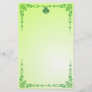 celtic shamrock stationary stationery