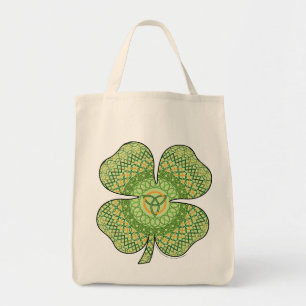Celtic Shamrock Tote Bag