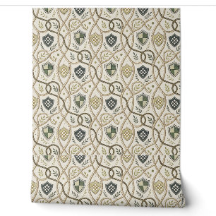 Celtic Shield Knot & Rope - Royal Heritage Pattern Wallpaper