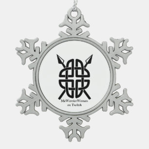 Celtic Shield,  MeWarriorWoman on Twitch  Snowflake Pewter Christmas Ornament