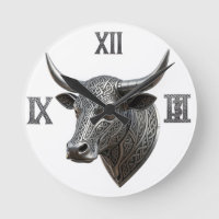 Celtic Silver Bull Head Viking Celtic