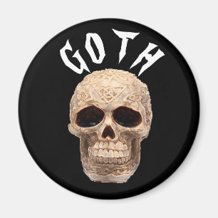 Celtic skull goth magnet