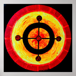 Celtic solar symbol poster