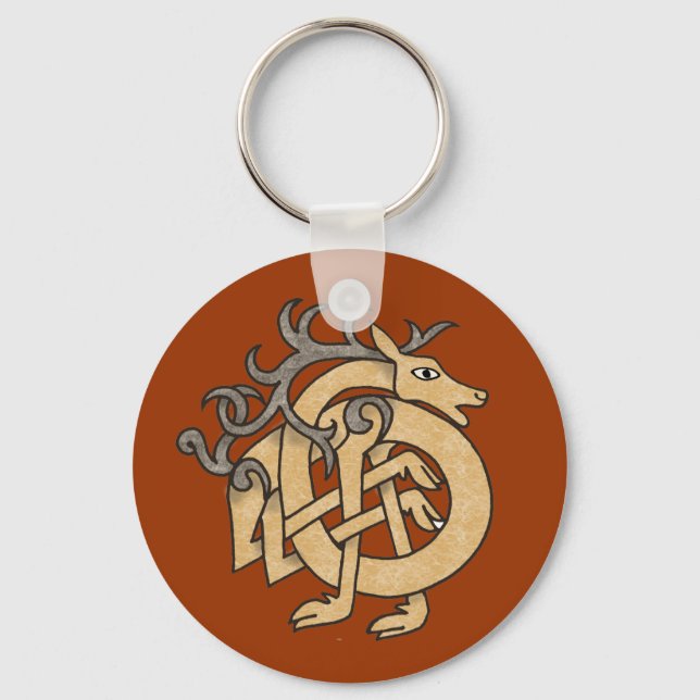 Celtic Stag Key Ring (Front)