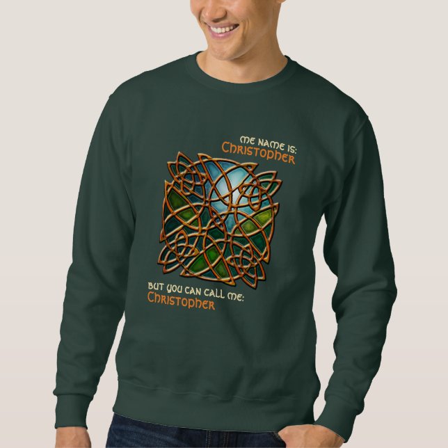 Celtic Stained Glass 2 (Personalised) Sweatshirt (Front)