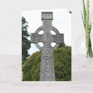 Celtic Stone Cross Greeting Card