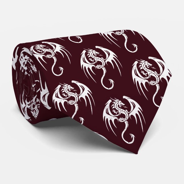 Celtic Style Dragon Tie (Rolled)