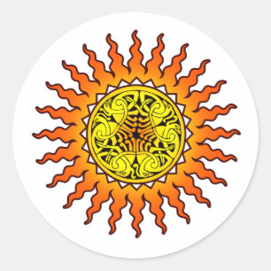 Celtic Sun 2 Classic Round Sticker