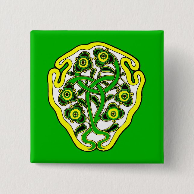 Celtic symbol 15 cm square badge (Front)