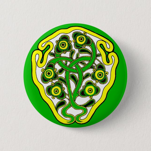 Celtic symbol 6 cm round badge (Front)