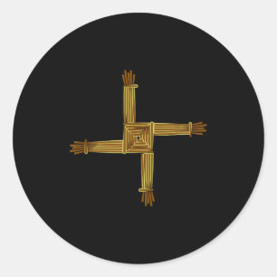 Celtic Symbols Brigid's Cross Celtic Knot Irish Sy Classic Round Sticker