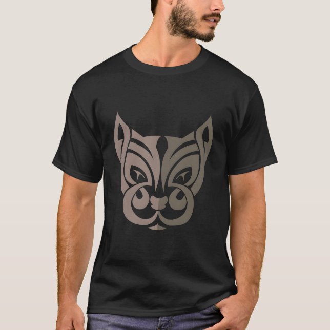 Celtic Symbols Celtic Cat Celtic Knot Irish Symbol T-Shirt (Front)
