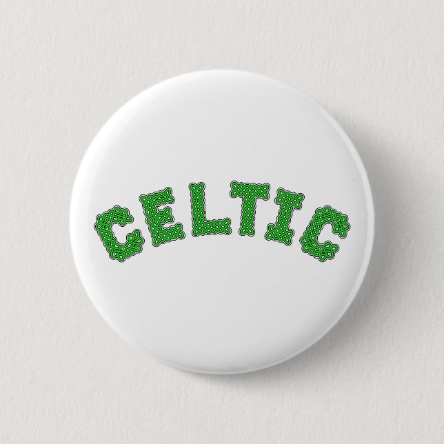 Celtic Text 6 Cm Round Badge (Front)