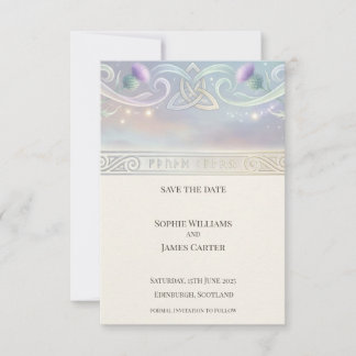 Celtic Thistle Save the Date Card