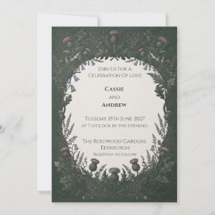 Celtic Thistle Wedding Invitation