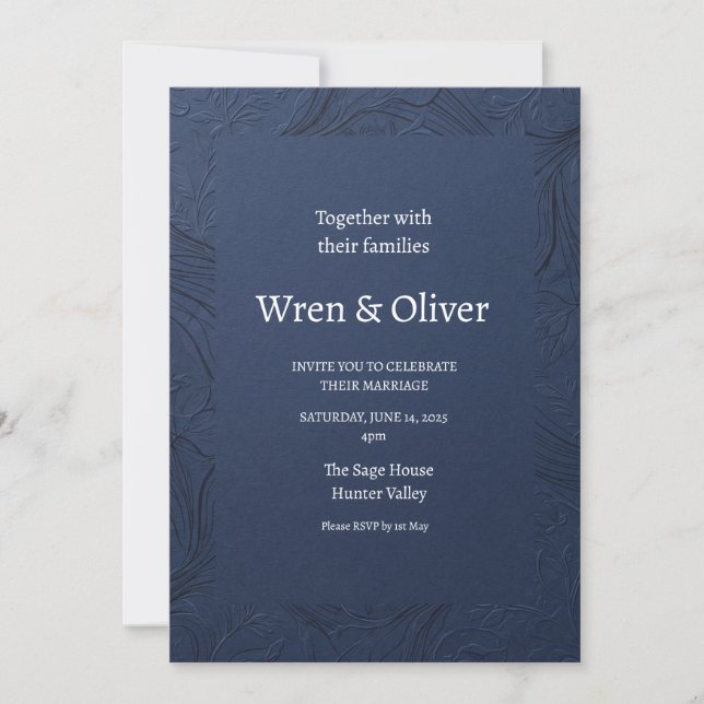 Celtic Thistle Wedding Invitation (Front)