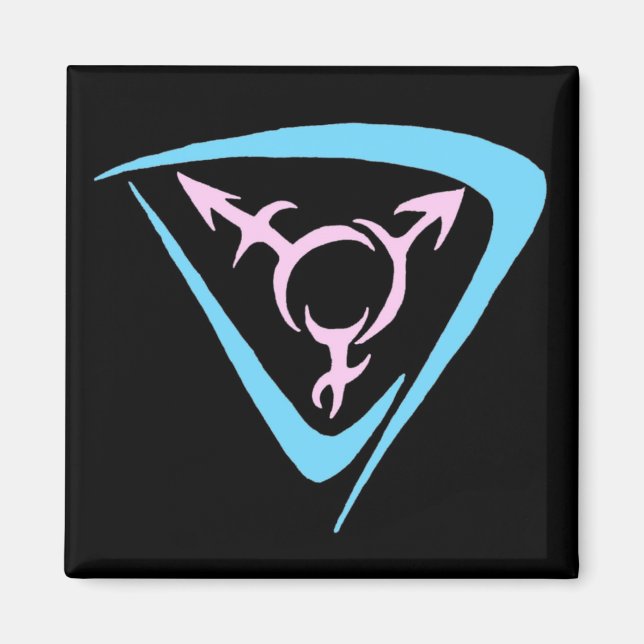 Celtic Trans Symbol black Magnet (Front)