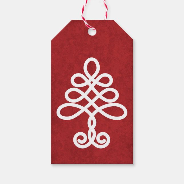 Celtic Tree Christmas Gift Tag (Front)