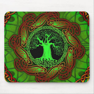 Celtic Tree (Illuminated version) Mouse Pad