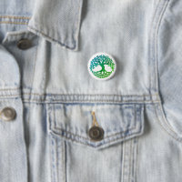 Celtic Tree of Life Button (Blue-Green)