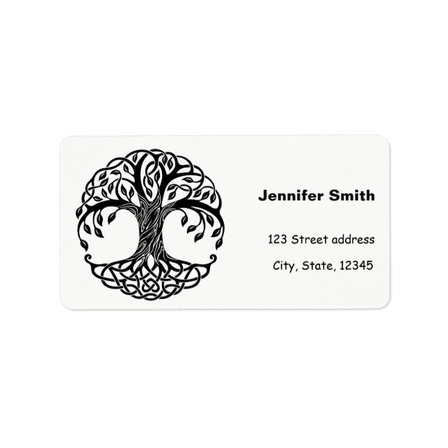 Celtic tree of life label (Front)