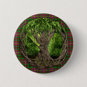 Celtic Tree Of Life Tartan Of The Celts 6 Cm Round Badge