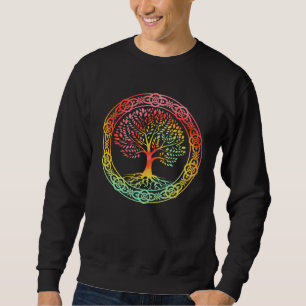 Celtic Tree of Life Tie Dyed Nordic Yggdrasil Viki Sweatshirt