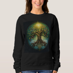 Celtic Tree of Life Yggdrasil Glow Magical Norse Sweatshirt