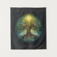 Celtic Tree of Life Yggdrasil Glow Magical Norse