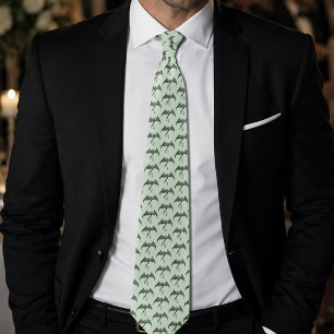 Celtic Tribal Dragon Black Green Tie