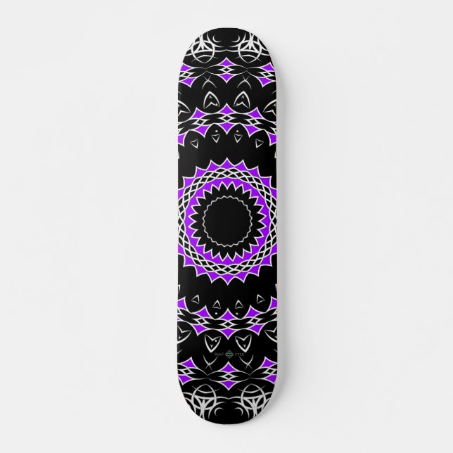 Celtic Tribal Mandala ( Purple ) Skateboard (Front)