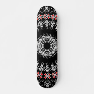 Celtic Tribal Mandala ( Red ) Skateboard