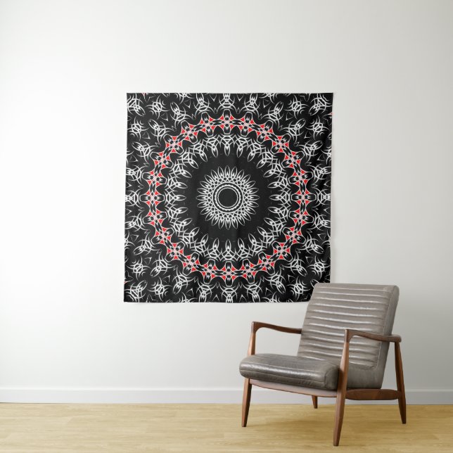 Celtic Tribal Mandala ( Red ) Tapestry (In Situ)