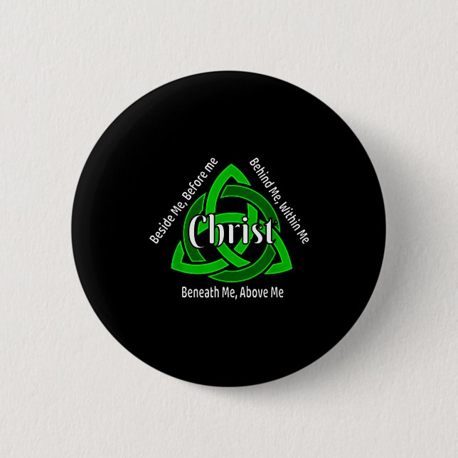 Celtic Trinity Kno St Patricks Prayer Christian  6 Cm Round Badge (Front)