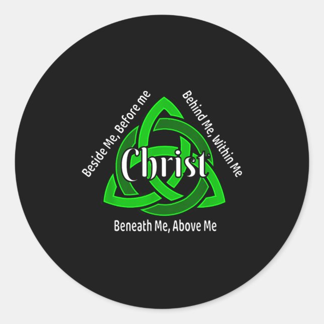 Celtic Trinity Kno St Patricks Prayer Christian  Classic Round Sticker (Front)