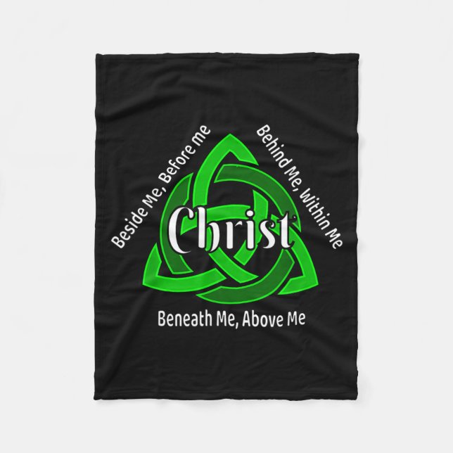Celtic Trinity Kno St Patricks Prayer Christian  Fleece Blanket (Front)