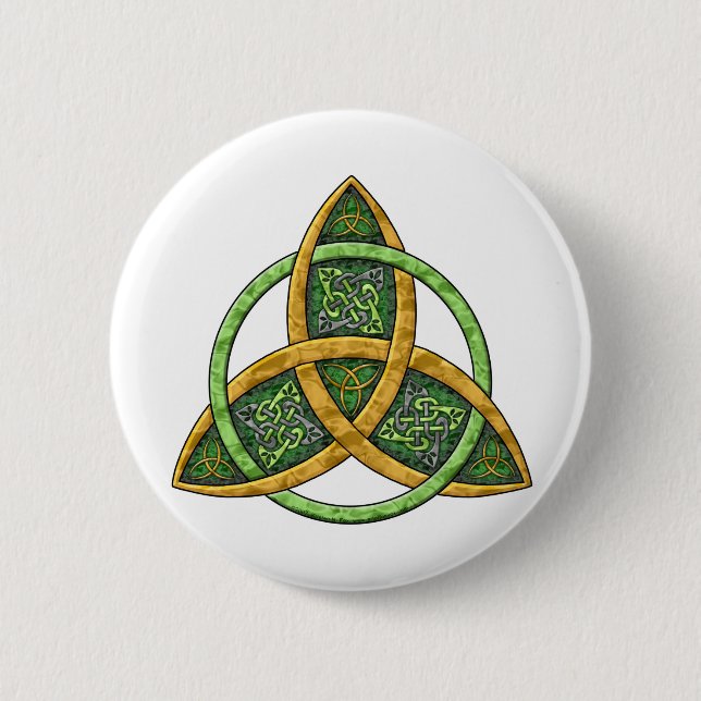 Celtic Trinity Knot 6 Cm Round Badge (Front)