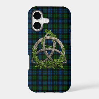 Celtic Trinity Knot And Campbell Military Tartan