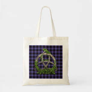Celtic Trinity Knot And Clan Dunlap Tartan Tote Bag
