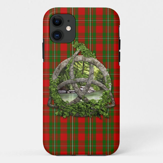 Celtic Trinity Knot And Clan MacGregor Tartan Case-Mate iPhone Case (Back)
