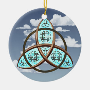 Celtic Trinity Knot Ceramic Tree Decoration