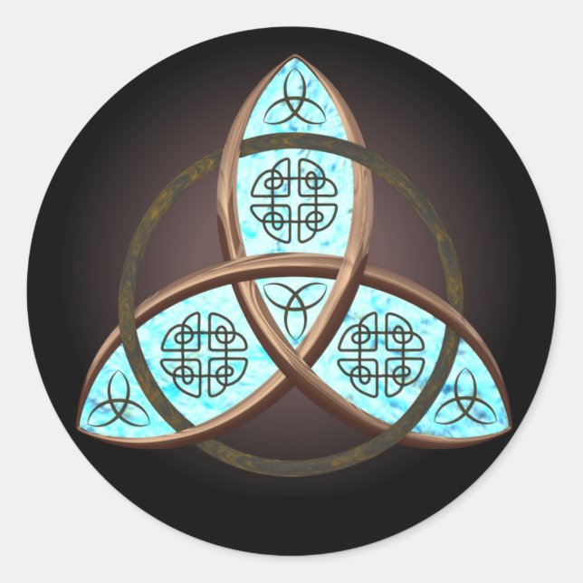 Celtic Trinity Knot Classic Round Sticker (Front)