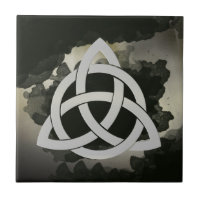 Celtic Trinity Knot Metal Circled Vintage Black
