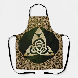 Celtic Trinity Knot on Forest Shadows  Apron