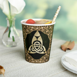 Celtic Trinity Knot on Forest Shadows Paper Cups